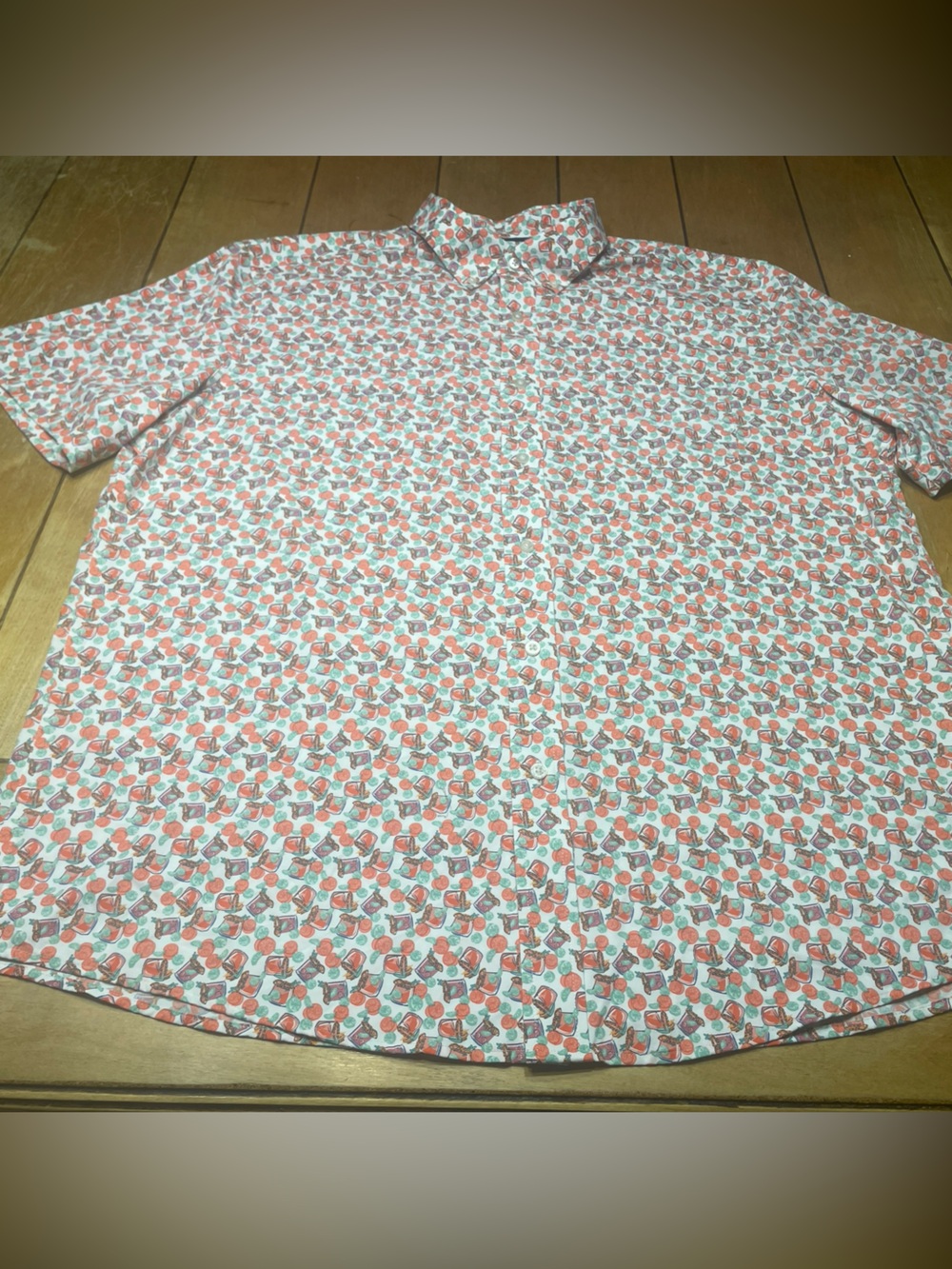 Southern Tide Paloma Paradise Intercostal Short Sleeve Sport Shirt Size XL MINT!
